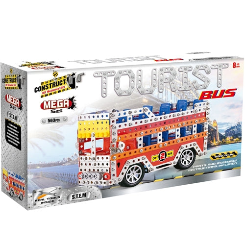 Construct It DIY Mechanical Kit, Tourist Bus- 536pc