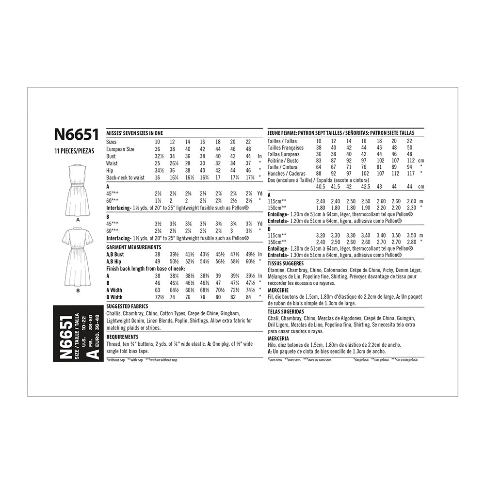 Newlook Pattern 6808 Misses Easy Tops