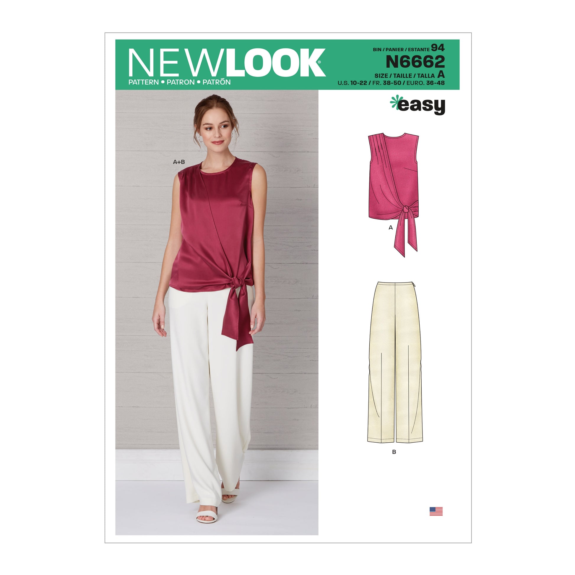 Newlook Pattern N6651 Misses' Button Front Dress With Elastic Waist