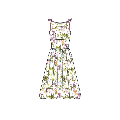 Newlook Pattern N6654 Misses' Shirt Dress With Flared Back