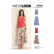 Newlook Pattern N6657 Misses' Shell Top With or Without Pleated Neckband & Back Bow