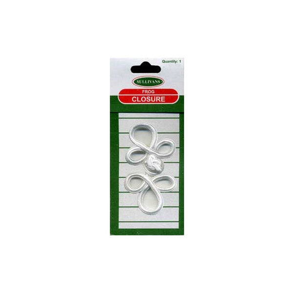 Sullivans Frog Closures, White- 77 mm x 35 mm