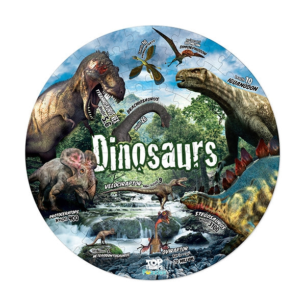 100-Piece Jigsaw Puzzle, Top Trumps Dinosaurs