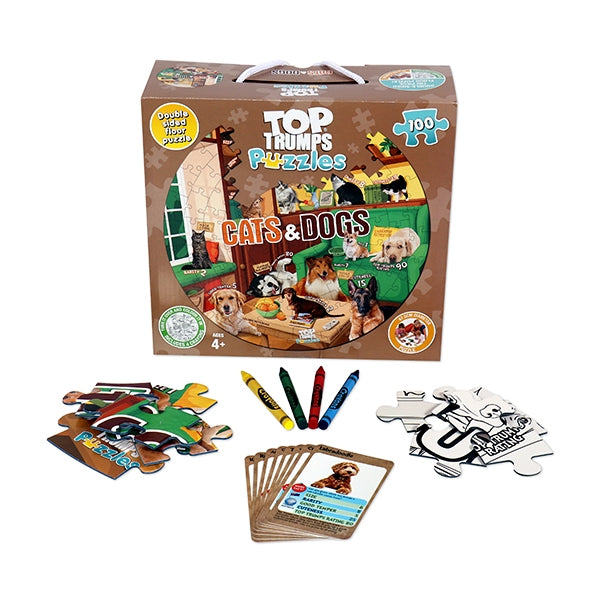 100-Piece Jigsaw Puzzle, Top Trumps Cats and Dogs