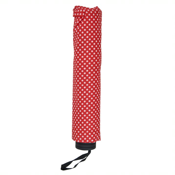 Trifold Polka Dots Brolly, Red