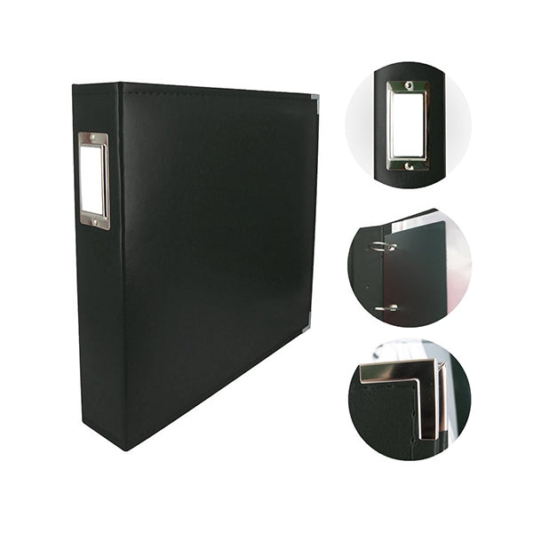 Classic Superior Leather Album, Black- 12x12in