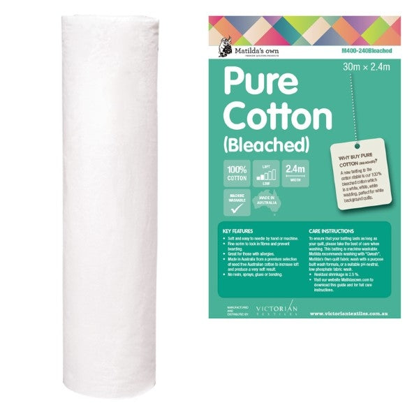 Matilda's Own Pure Bleached Cotton Batting