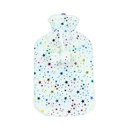 Hot Water Bottle with Cover, Multi Colour Stars- 2L