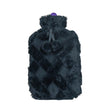 Hot Water Bottle with Cover, Black- 2L