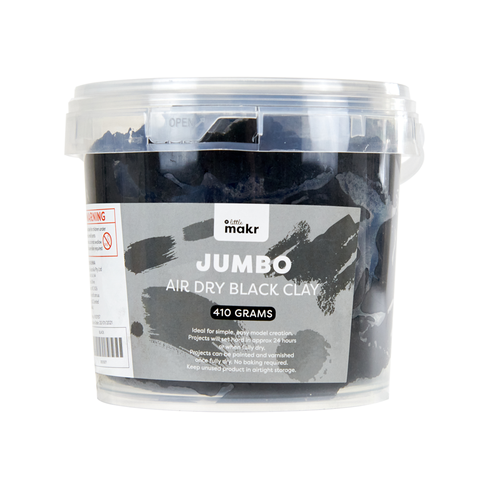 Little Makr Air Dry Clay Value Tub, Black- 410g