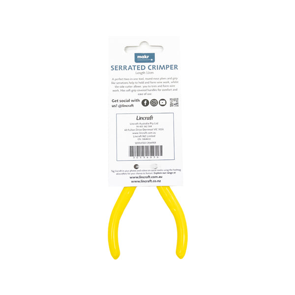 Makr Serrated Crimper, Yellow- 12cm