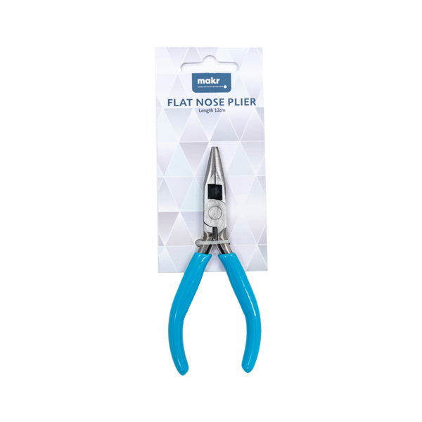 Makr Flat Nosed Plier, Blue- 12cm