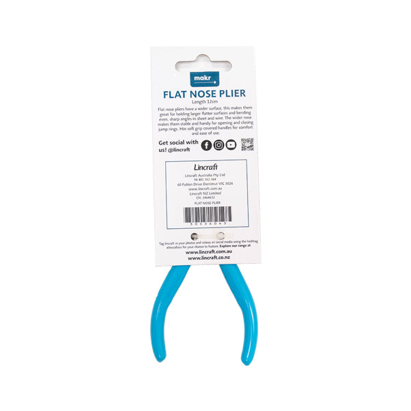 Makr Flat Nosed Plier, Blue- 12cm