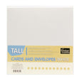 Couture Creations Card Plus Envelope Set, White Tall Slimline