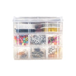 Bead Value Plastic Storage Box With 1196pc s Of Jewellery Accessories- 3 Level 