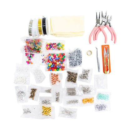 Bead Value Plastic Storage Box With 1196pc s Of Jewellery Accessories- 3 Level 