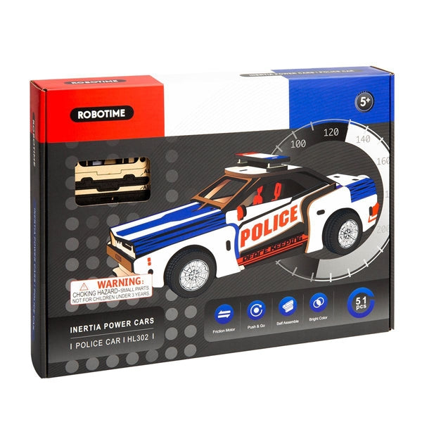 Robotime DIY Kit, 3D Police Car- 51pc