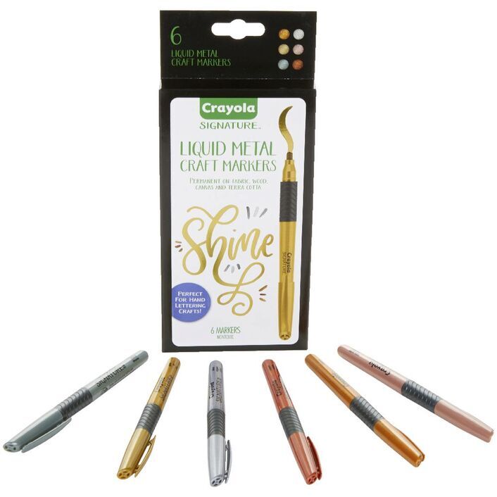 Crayola Liquid Metal Craft Markers- 6pk