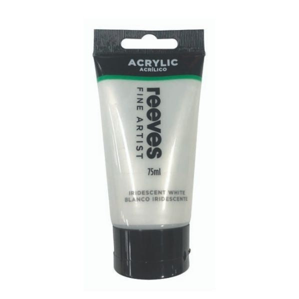 Reeves Artists' Acrylic Paint, Iridescent White-75ml