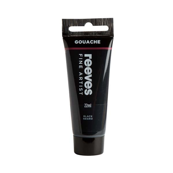 Reeves Fine Artist Gouache, Black-22ml