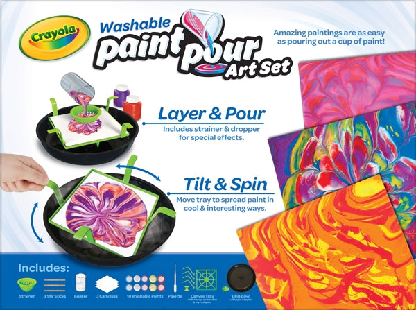 Crayola Washable Paint & Pour Art Set