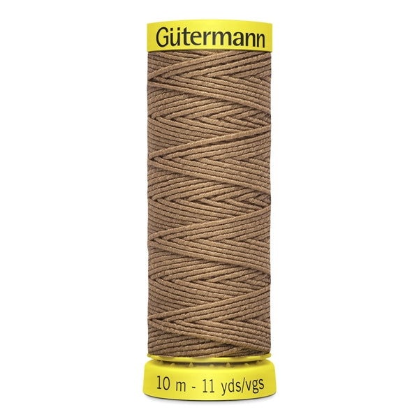 Gutermann Shirring Elastic Thread, Brown 1028 - 10m