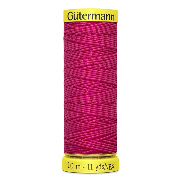 Gutermann Shirring Elastic Thread, Pink 3055 - 10m