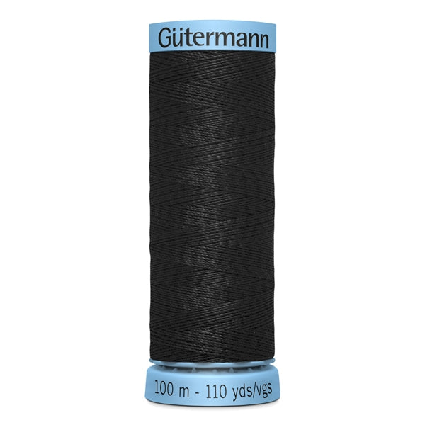 Gutermann Silk Thread, Black 000 - 100m