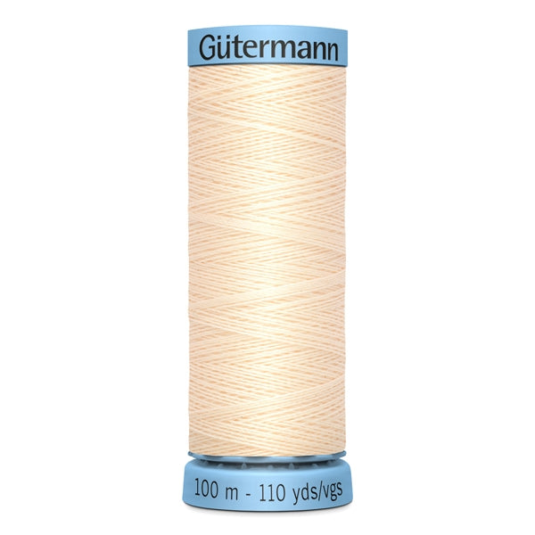 Gutermann Silk Thread, Cream 414 - 100m