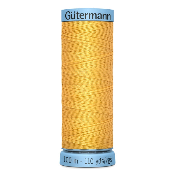 Gutermann Silk Thread, Yellow 416 - 100m