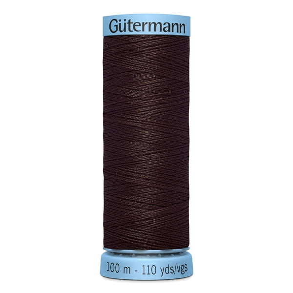 Gutermann Silk Thread, Brown 696 - 100m