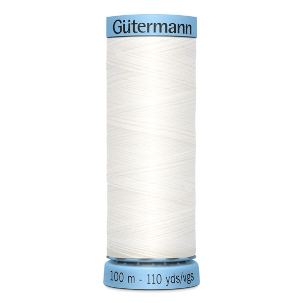 Gutermann Silk Thread, White 800 - 100m