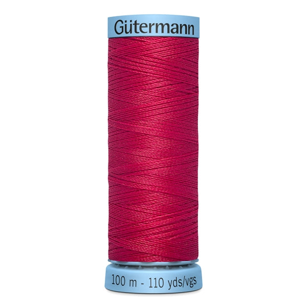 Gutermann Silk Thread, Red 909 - 100m