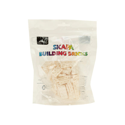 Makr Skapa Building Brick Pack, White- 100pc