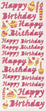 Arbee Foil Stickers Happy Birthday, Glitter Gold Media 1 of 1