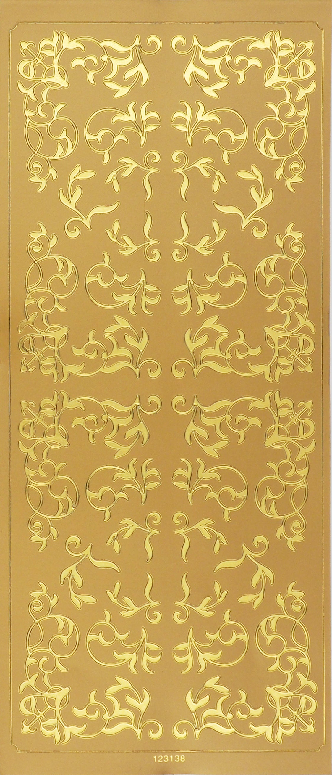 Arbee Foil Stickers Borders Swirl, Gold