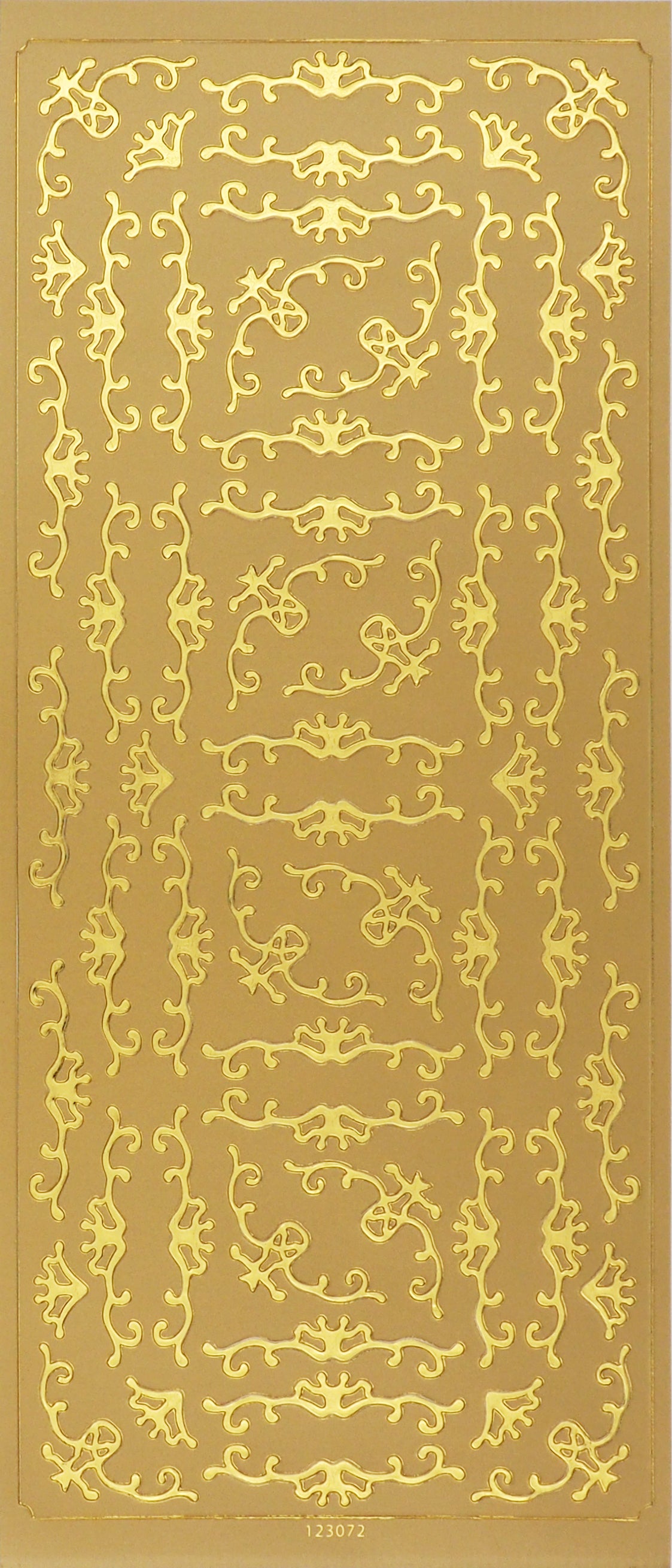 Arbee Foil Stickers Corners Scroll, Gold