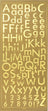Arbee Foil Stickers Alpha Lower Case, Gold