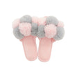 Six Ball Slippers, Pink/Grey