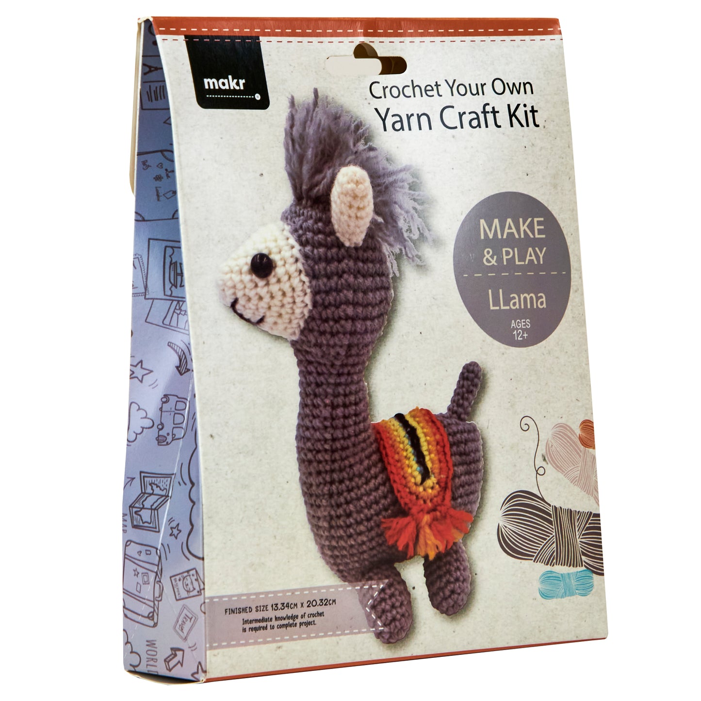 DIY Crochet Animal Kit, Llama- 13.34x20.32cm