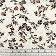 Rayon Fabric, White Floral- 140cm