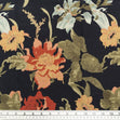 Rayon Linen Blend Fabric, Black Rust- 145cm