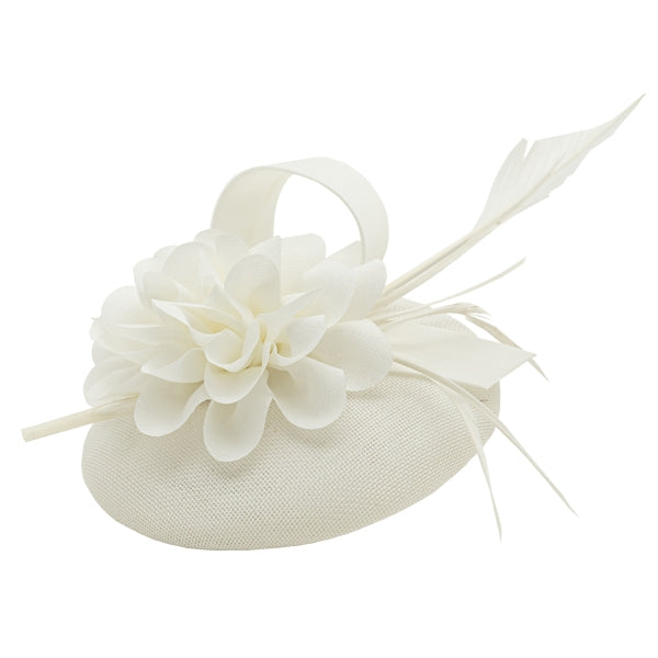 Willow Headband & Clip Fascinator, White