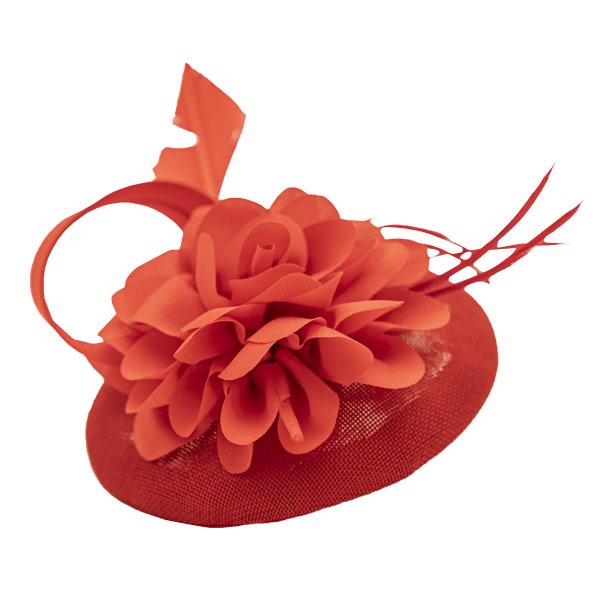 Willow Headband & Clip Fascinator, Red