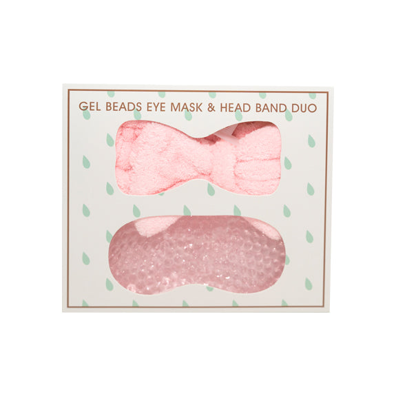 Aqua Peas Eye Mask & Head Band Duo- Pink