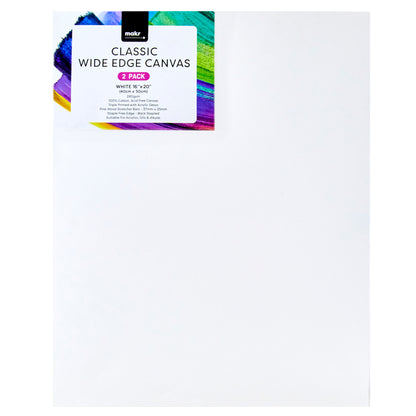 Makr Classic Wide Edge Value Pack Canvas, 2pk- 40cmx50cm