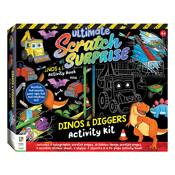 Ultimate Scratch Surprise Dinos & Diggers Activity Kit