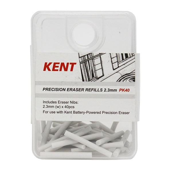 Kent Precision Eraser Refills, 2.3mm- 40pcs