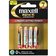 Maxell Digital XL Alkaline Batteries, AAA- 4pk