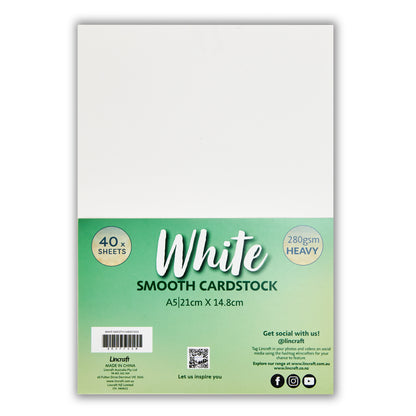 Makr Smooth Heavyweight Cardstock, White- A5